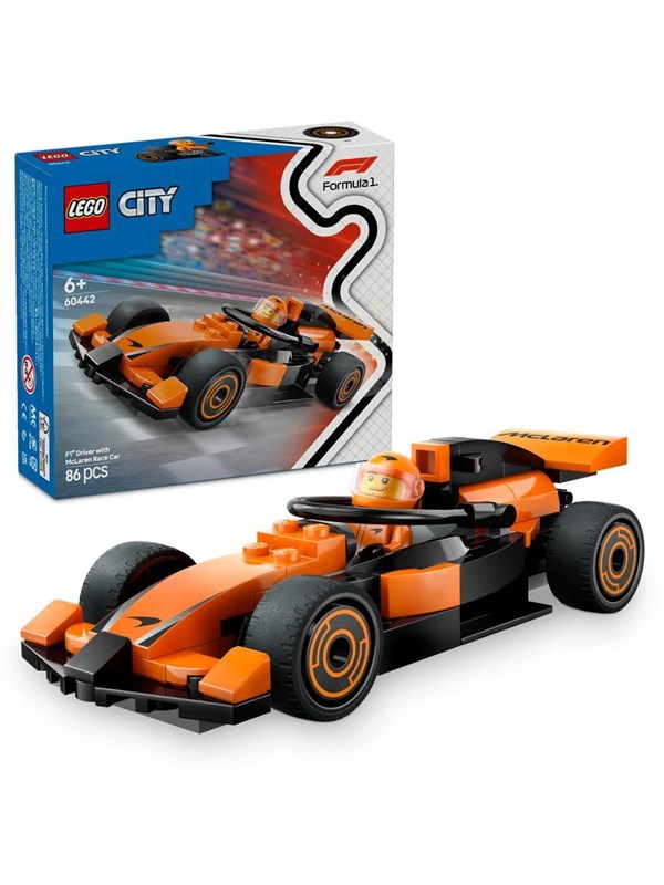 LEGO City 60442 F1® förare med McLaren racerbil