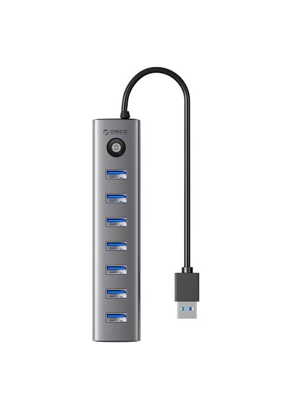 ORICO CL7U USB-C to 7x USB 3.0 Hub Adapter (gray) USB Hub - USB 3.0 - 7 porte - Grey