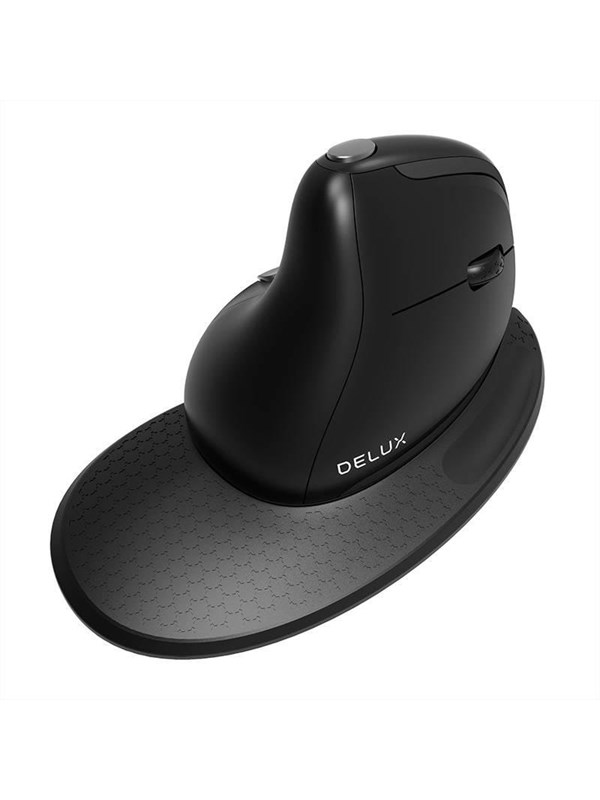 Delux Wired Vertical Mouse M618xsu 4000dpi Rgb Ergonomisk Mus Svart