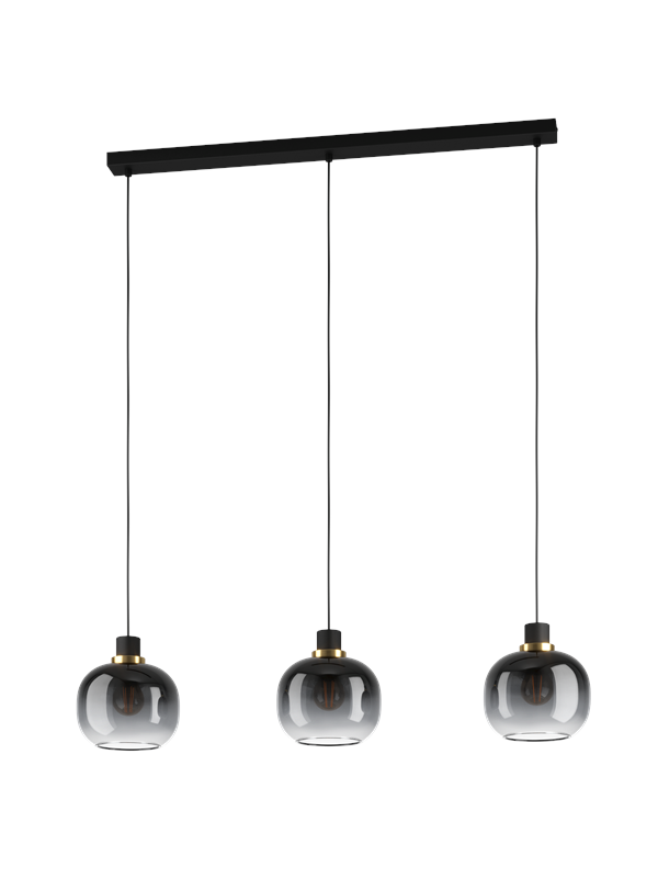 EGLO OILELLA long table pendant black/grey/transparent
