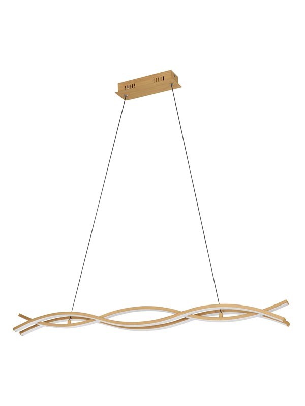 EGLO LASANA 4 long table pendant 3000K light brown