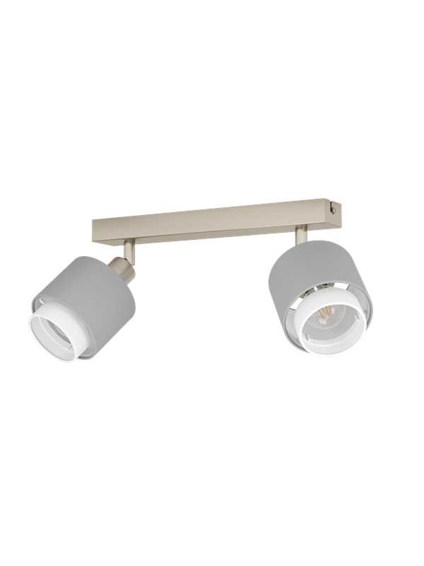EGLO BELLIZZI spot 2L brushed steel/grey