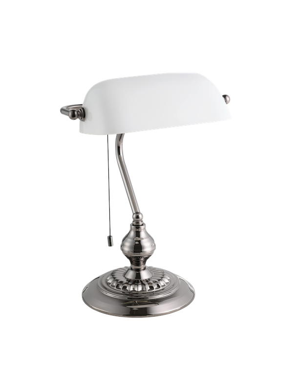 EGLO BANKER desk lamp white/smoky nickel