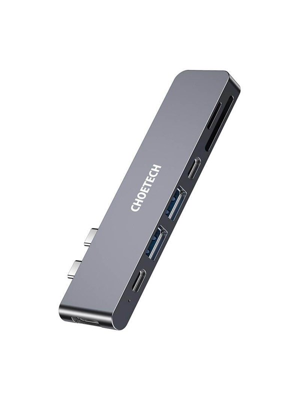 Choetech Hub M14 Docking Station For Macbook Pro 7 In 2 Usb C Thunderbolt 3 Silver