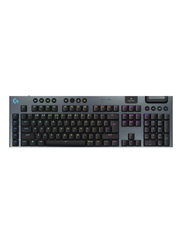 Logitech G G915 X Lightspeed Clicky 100 Full Storlek Standard Gaming Tangentbord Amerikansk Engelska Svart