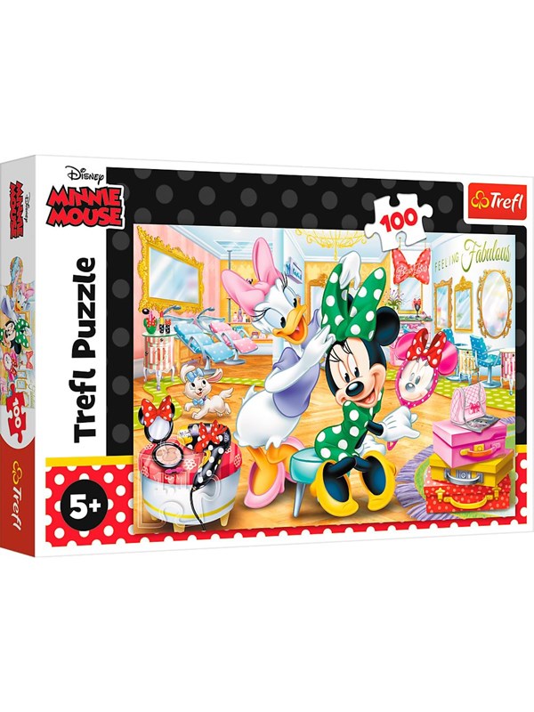 Trefl Puzzle - DISNEY - Minnie in beauty parlous (100 pieces) 2D Pussel