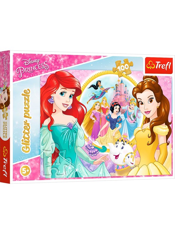 Trefl Puzzle - Princess - Glitter - Memories of Bella and Ariel (100 pieces) 2D Pussel