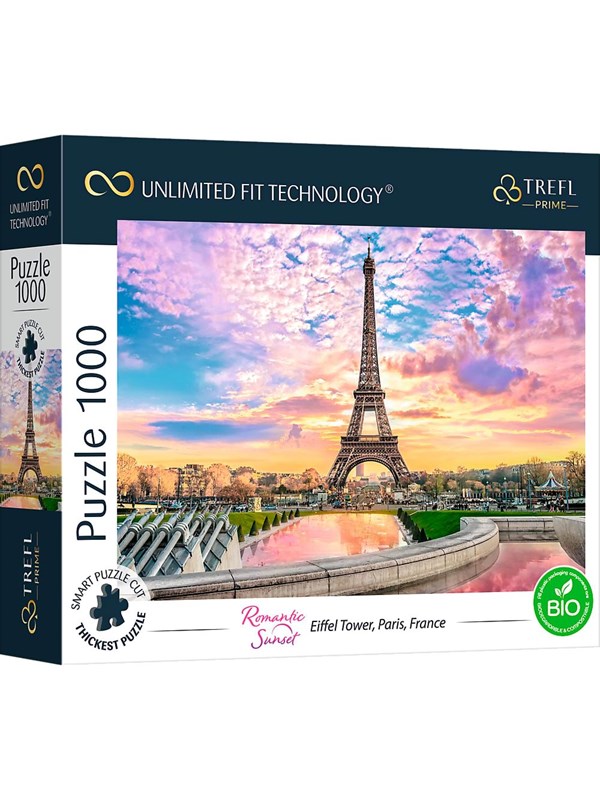 Trefl Puzzle - Unlimited Fit - Eiffel Tower Paris France (1000 pieces) 2D Pussel