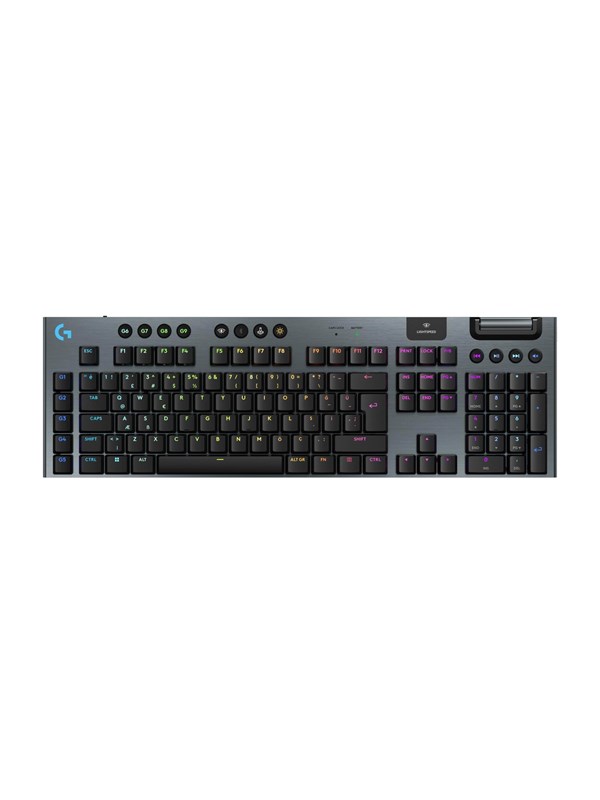 Logitech G G915 X Lightspeed Tactile 100 Full Storlek Standard Gaming Tangentbord Amerikansk Engelska Svart