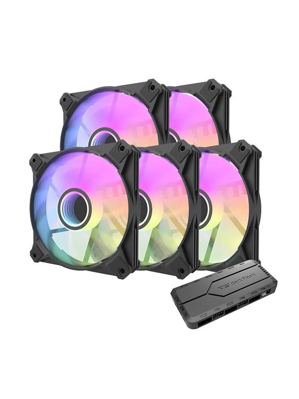 Darkflash Computer Fan Set Inf8 Argb 5in1 120x120 Black 120mm Svart 30 Dba
