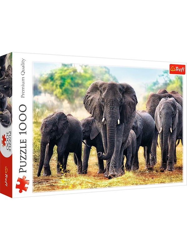Trefl Puzzle - African elephants (1000 pieces) 2D Pussel