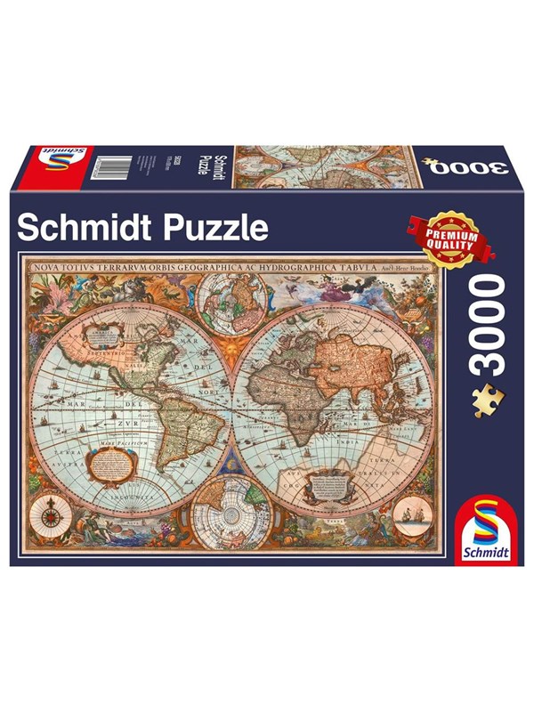 Schmidt Puzzle - Ancient World Map (3000 pieces) 2D Pussel