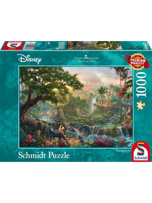 Schmidt Puzzle - Thomas Kinkade: Disney - The Jungle Book (1000 pieces) 2D Pussel