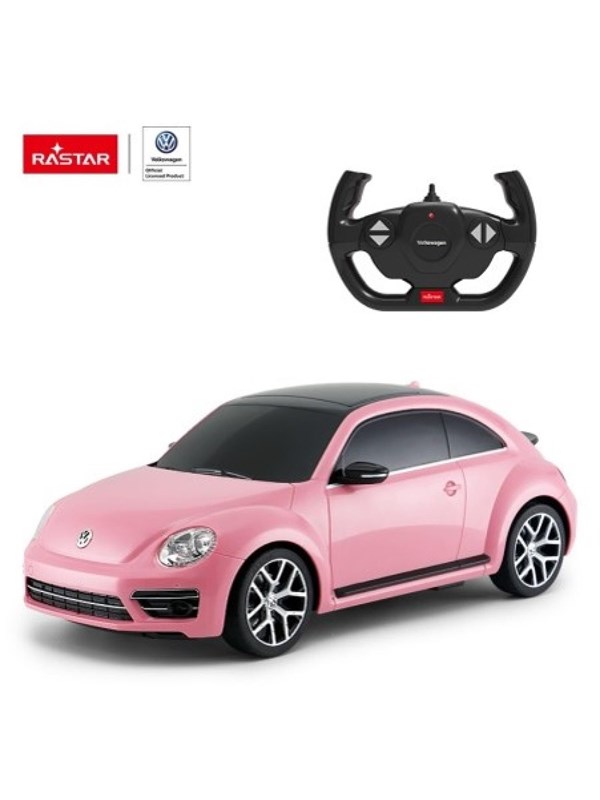 RASTAR R/C 1:14 Volkswagen Beetle Pink/Yellow/Green 30 cm