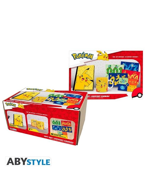 ABYstyle - POKEMON Gift set Pikachu A5 Notebook + Mug + Postcards - Presentuppsättning