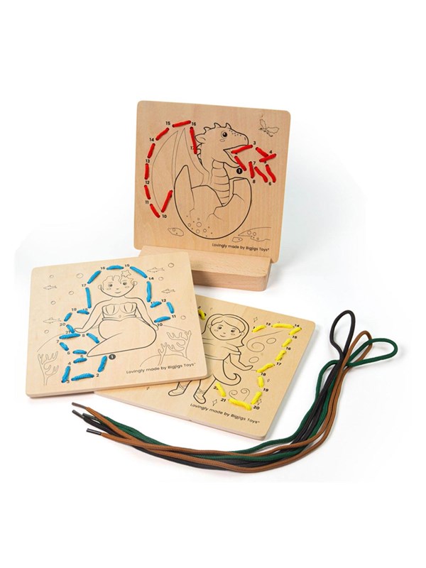 Bigjigs Wooden Puzzle by Numbers - Fairytale World Trä