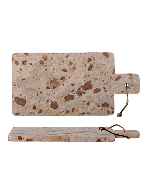 Bloomingville - Nukaka Cutting Board - Brown - Marble H 1.5cm B 20 cm