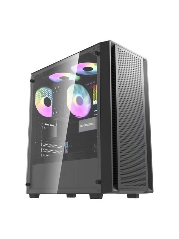 Darkflash Dk353 Atx Black Computer Case Chassi Miditower Svart