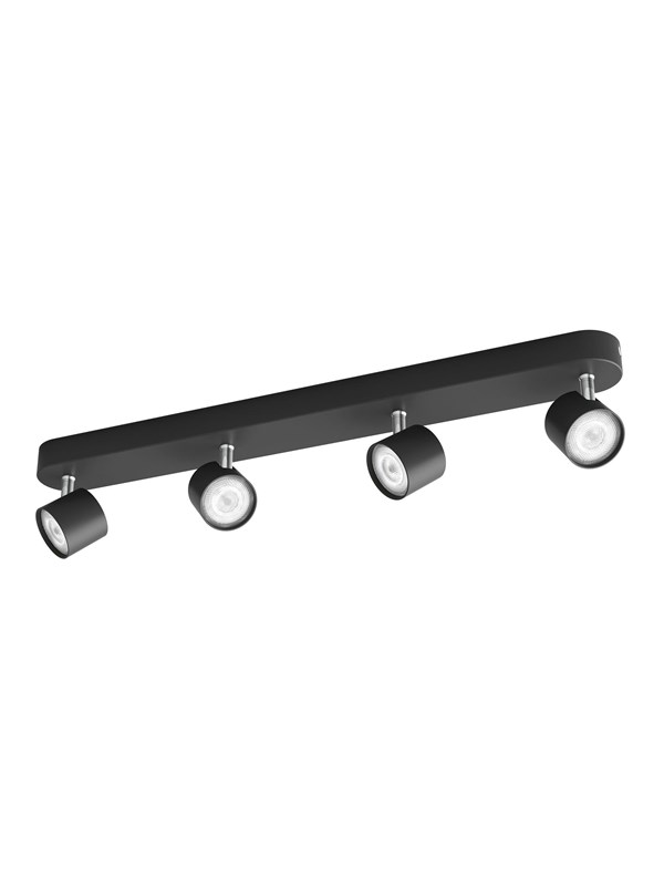 Produktfoto för Philips Star tak-/väggspotlight 4 x, Utanpåliggande spotlight, LED, 2700 K, 2000 LM, 220-240 V, Svart