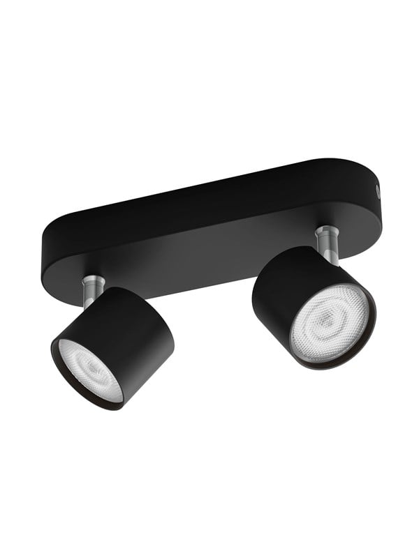 Philips STAR bar/tube black 2x4.5W SELV Dim