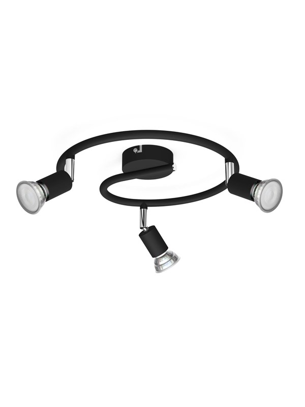 Philips Limbali plate/spiral black 3x50W 230V