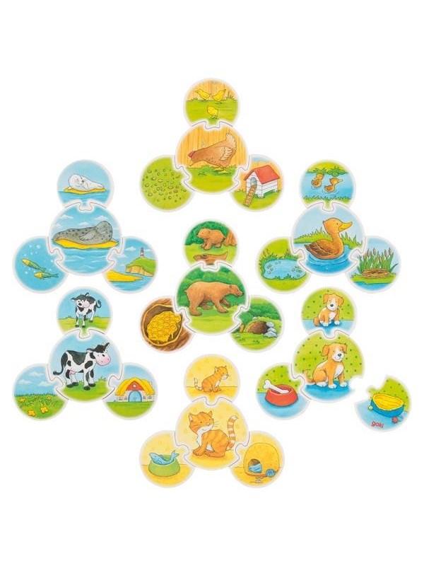 Goki Wooden Puzzle Game Animals 28 pieces. Trä - Köp för SEK 107 - Spara 30%