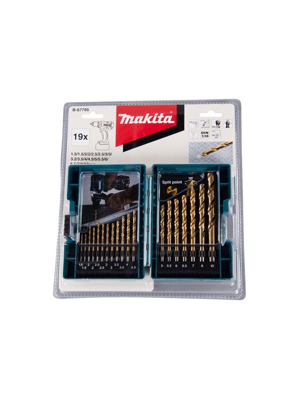 Makita B-67795 Drill Bit - 19 Pieces