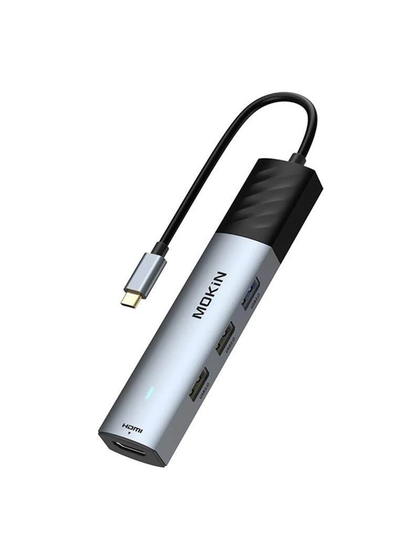 Mokin Hub 5in1 Usb C Pd 3.0 100w Silver Usb Hub Usb 3.0 5 Porte Silver