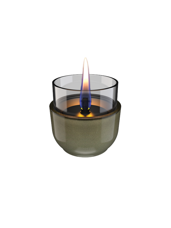 Tenderflame Violet 8 Green Reactive Porcelain