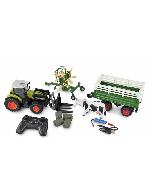 Amewi RC Tractor with XL Accessory Package 1:24 RTR Green