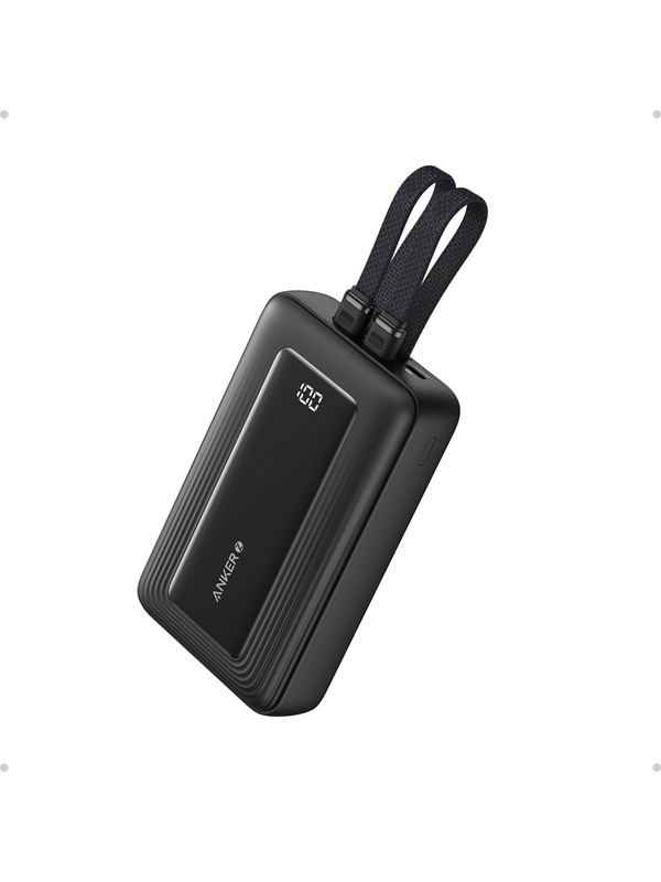 Anker 20k.30w Built In Usb C Lightning Cable Powerbank Svart 20000 Mah