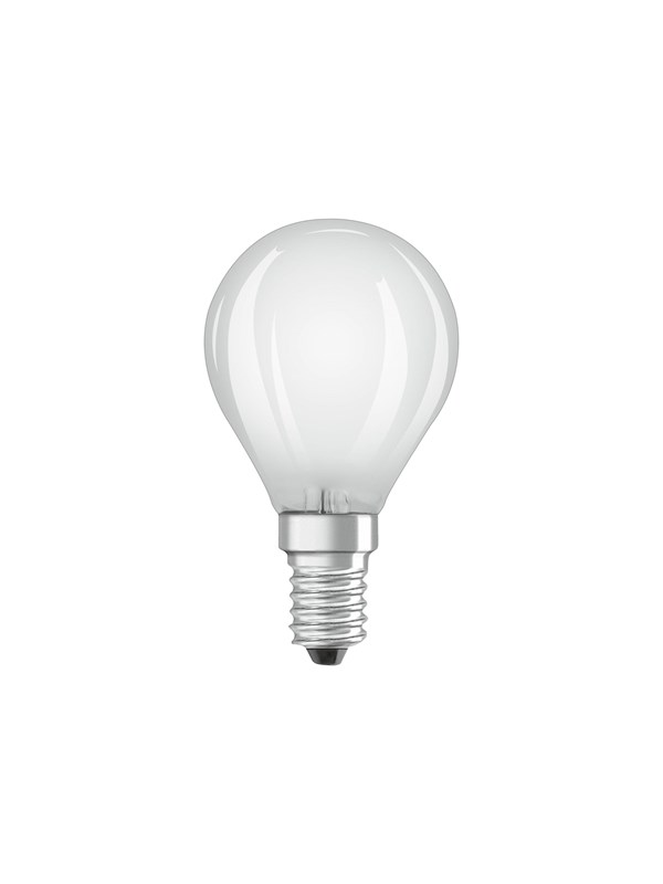 Osram LED-glödlampa - LED light bulb - shape: P45 - frosted finish - E14 - 4 W - warm white light - 2700 K (pack of 2) E14