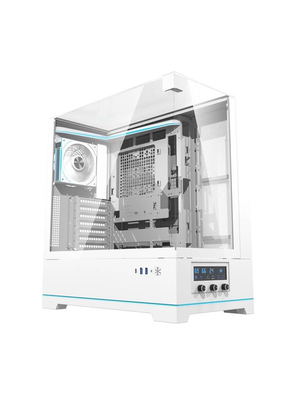 Darkflash Dy450 Pro Computer Case With Fan White Chassi Miditower Vit