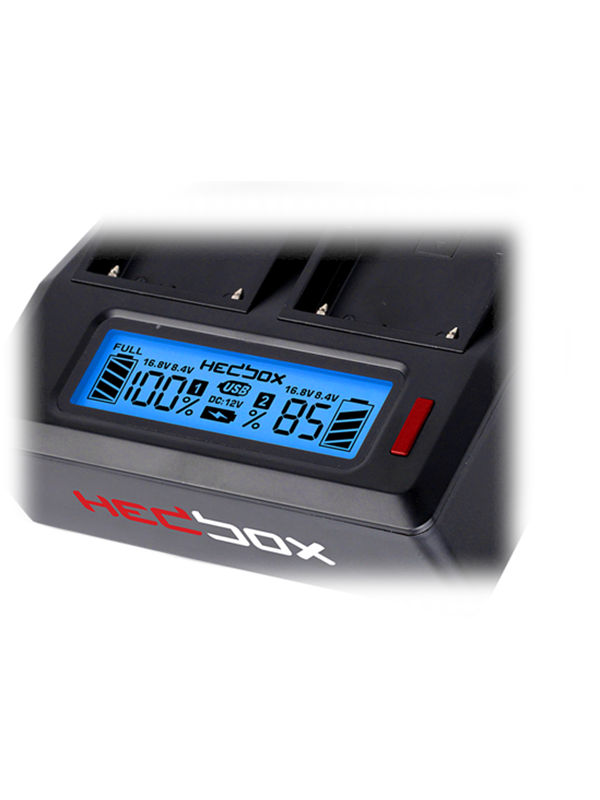 Hedbox Rp Dc50 Digital Dual Lcd Dv Battery Charger