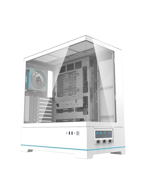 Darkflash Dy451 Pro Computer Case With Fan White Chassi Miditower Vit