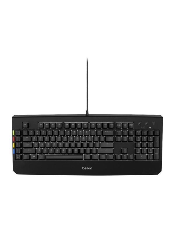 Belkin KVM Remote Control with Integrated Keyboard - Tangentbord - Svart