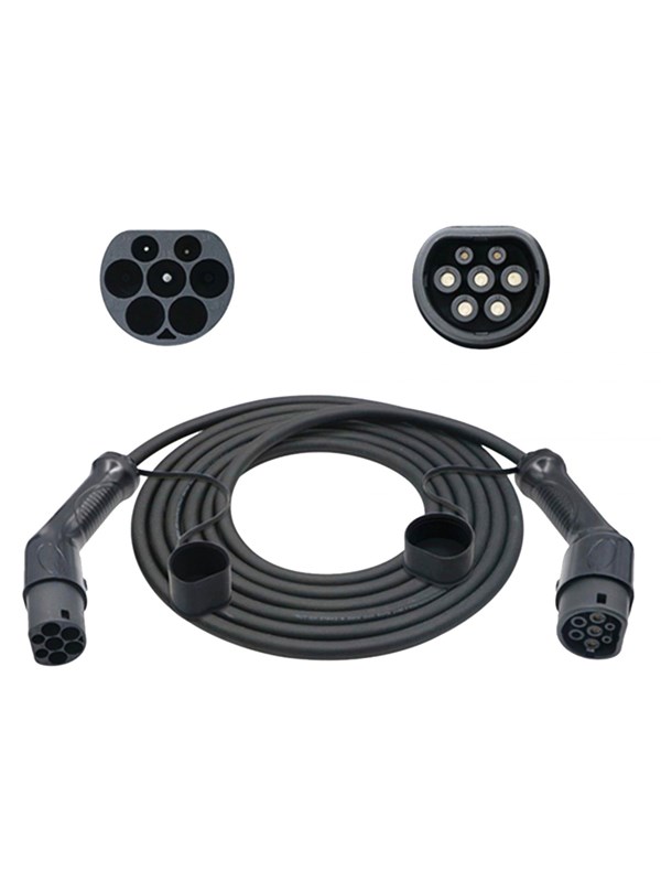 Sinox EV-laddningskabel mode 3 - 32A 3 faser - 5m - Svart