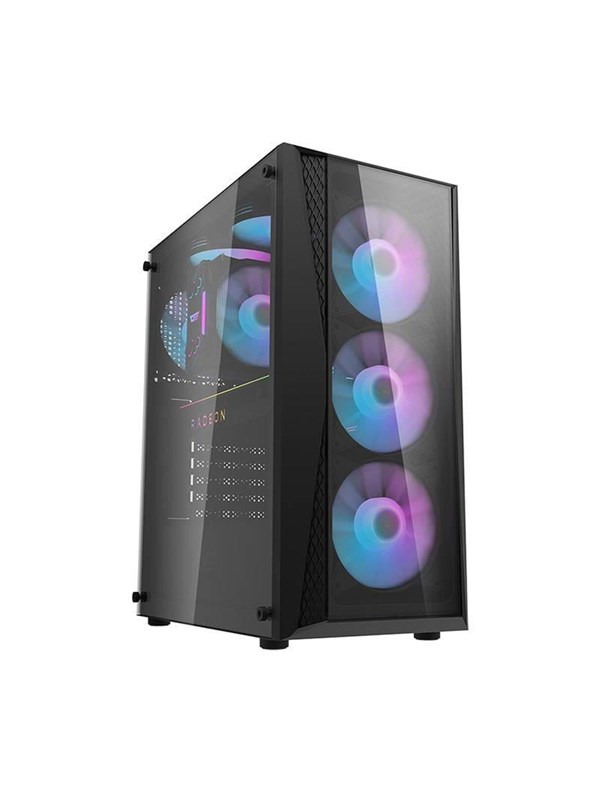 Darkflash Dk352 Plus Computer Case 4 Fans Black Chassi Miditower Svart
