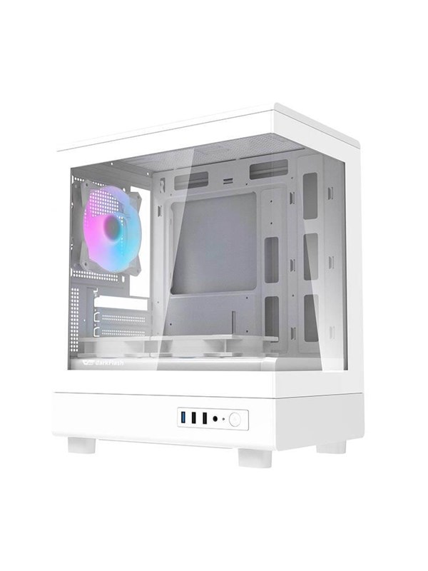 Darkflash Db330m Computer Case 3 Argb Fans White Chassi Minitower Vit