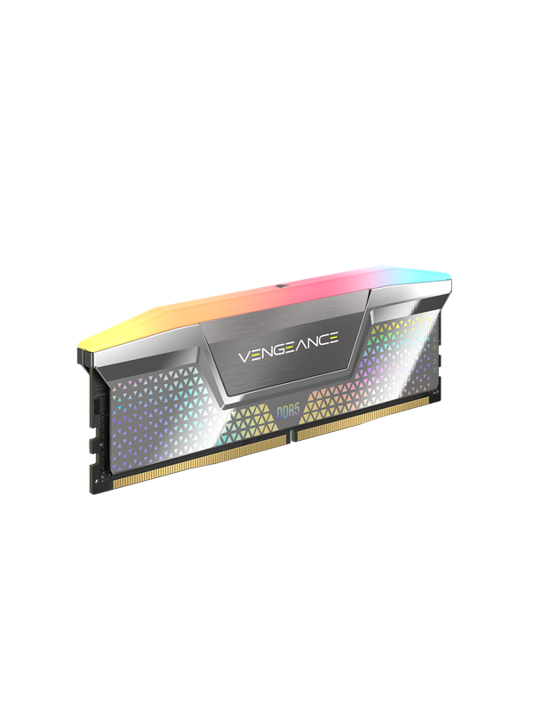 Corsair Vengeance Rgb Ddr5 8200 48gb Cudimm För Intel Cl40 Dual Channel 2 Pcs Intel Xmp Silver Med Rgb