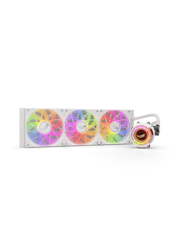 Valkyrie Jarn 360 Mm Vit Cpu Vattenkylare Max 34 Dba
