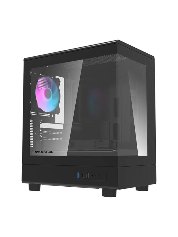 Darkflash Db330m Computer Case 3 Argb Fans Black Chassi Minitower Svart