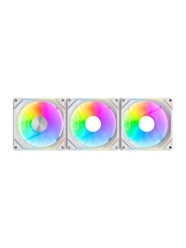 Darkflash Gauss G24 3 In 1 Computer Fans White Chassi Flakt 120mm Vit 33 Dba