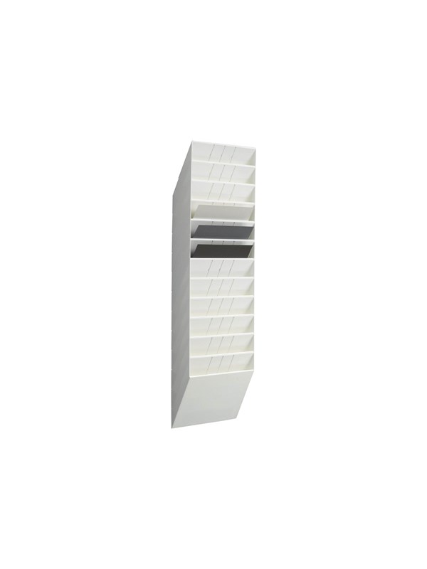 Produktfoto för Durable FLEXIBOXX tidningsställ, 12 fack, A4, 104,5 x 34,8 x 9,5 cm, vit