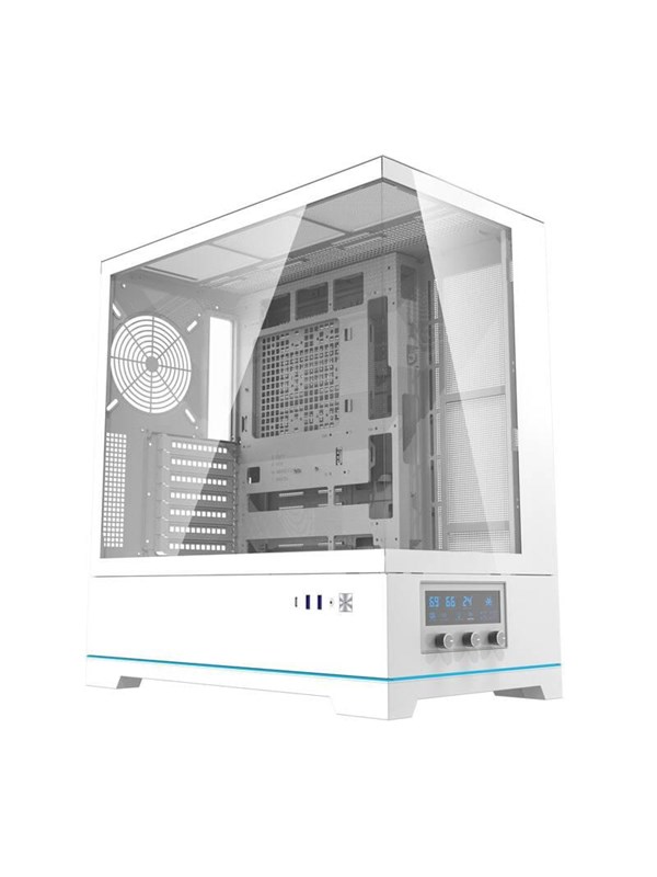 Darkflash Dy451 Computer Case Without Fans White Chassi Miditower Vit