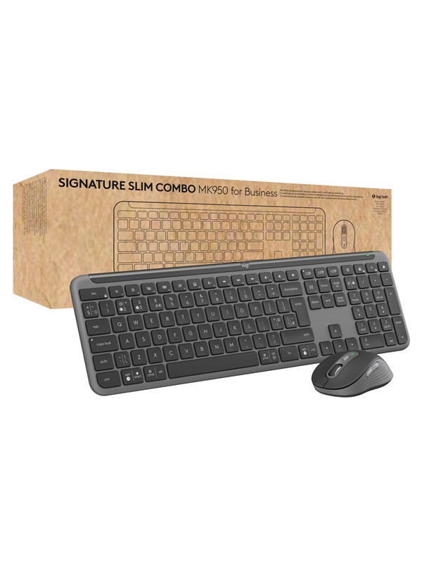 Logitech Signature Slim Combo MK950 for Business - Tastatur &amp; Mus set - Engelska (US) - Grå