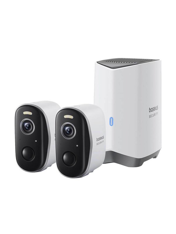 Baseus N1 Plus 2K Outdoor Camera Set (White)