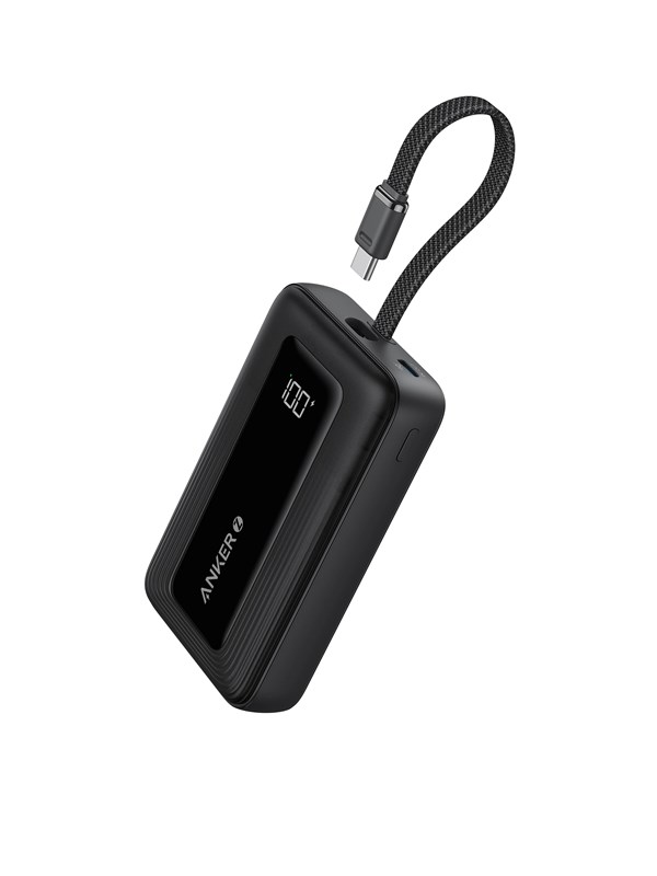 Anker Power Bank 20k 30w Built In Usb C Cable Black Powerbank Svart 20000 Mah
