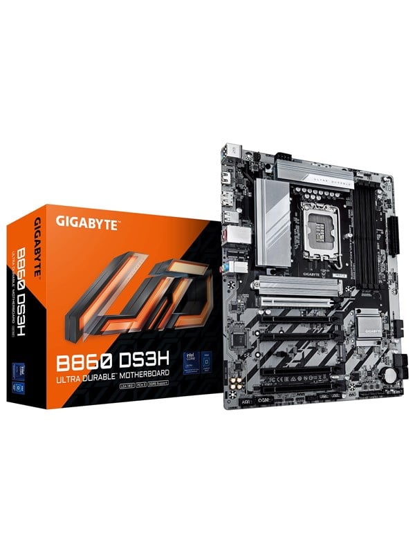 GIGABYTE B860 DS3H Moderkort - Intel B860 - Intel LGA1851 - DDR5 RAM - ATX
