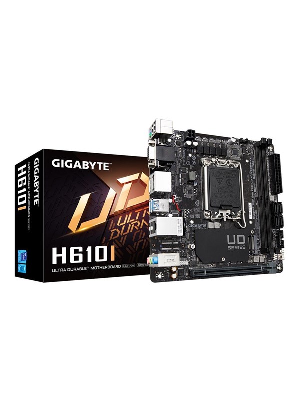 GIGABYTE H610I Moderkort - Intel H610 - Intel LGA1700 - DDR5 RAM - Mini-ITX